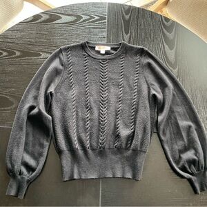 Philosophy Black Textured Knit Sweater